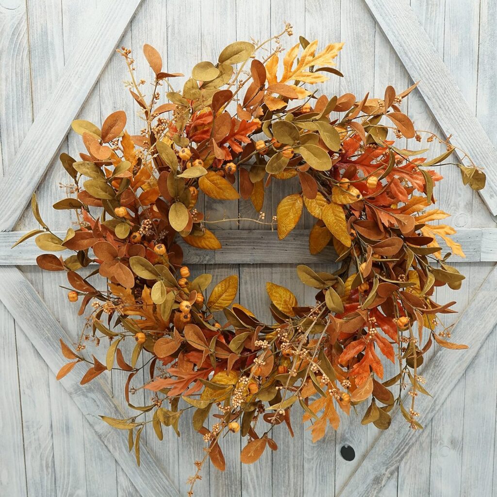 fall garland for mantle